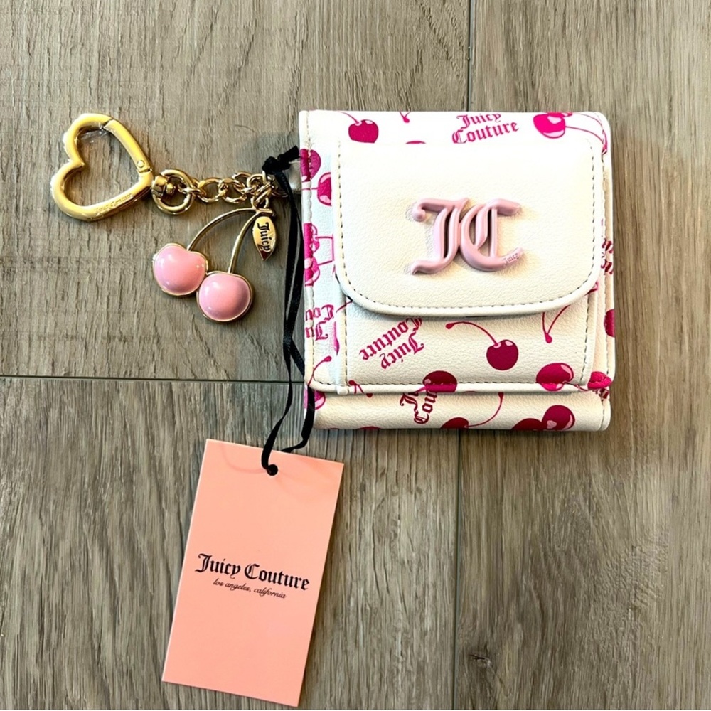 Juicy Couture Cherry Wallet Pink/White Wallet 🍒🍒🍒